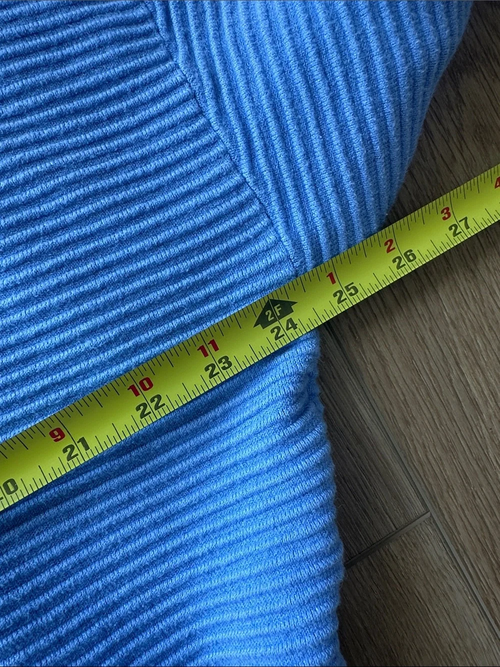 Aerie Offline Light Blue Ribbed Crewneck Women's Top - Picture 6 of 6